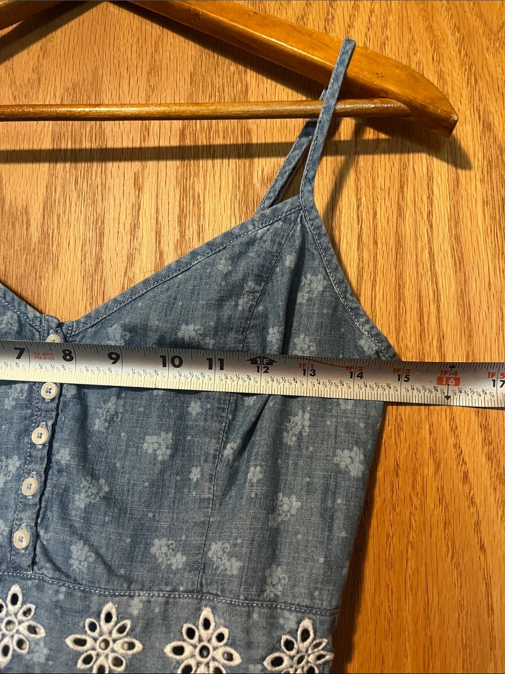 Abercrombie & Fitch Blue Floral Chambray Sundress - Picture 6 of 11